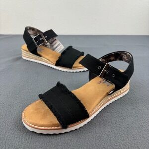 BOBS SKECHERS Desert Kiss Adobe Princess Womens Sandal closed toe Black - 6.5 US